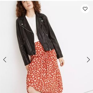 Madewell EUC Moto Leather Jacket Black L